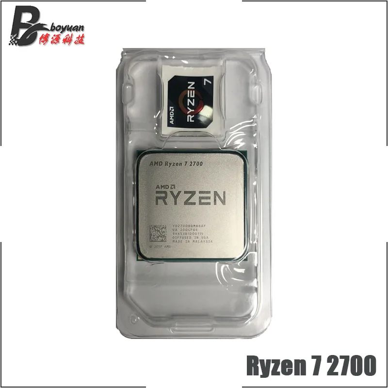 Процессор AMD Ryzen 7 2700 R7 3 2 ГГц Восьмиядерный процессор с 16 потоками L3 = м 65 Вт YD2700BBM88AF