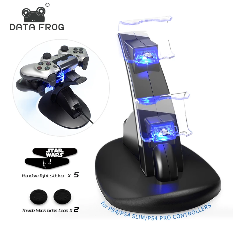 Зарядное устройство с двумя портами usb для sony Playstation PS4, контроллер, зарядная подставка для PS4 Pro/тонкий беспроводной геймпад