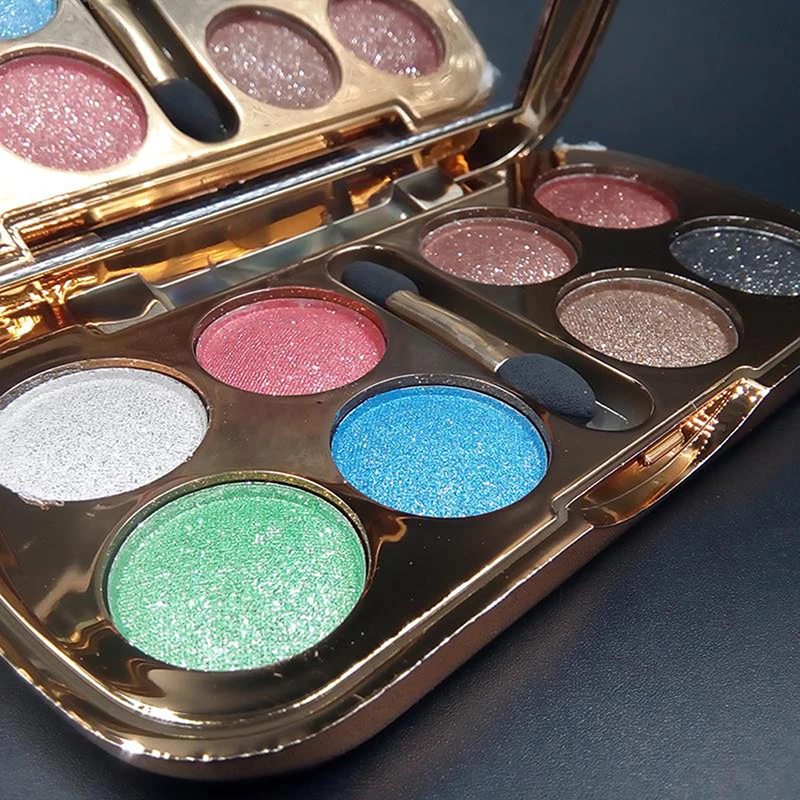 Тени для век 8 цветов алмазная Оголенная Косметика макияжа долговечная косметика