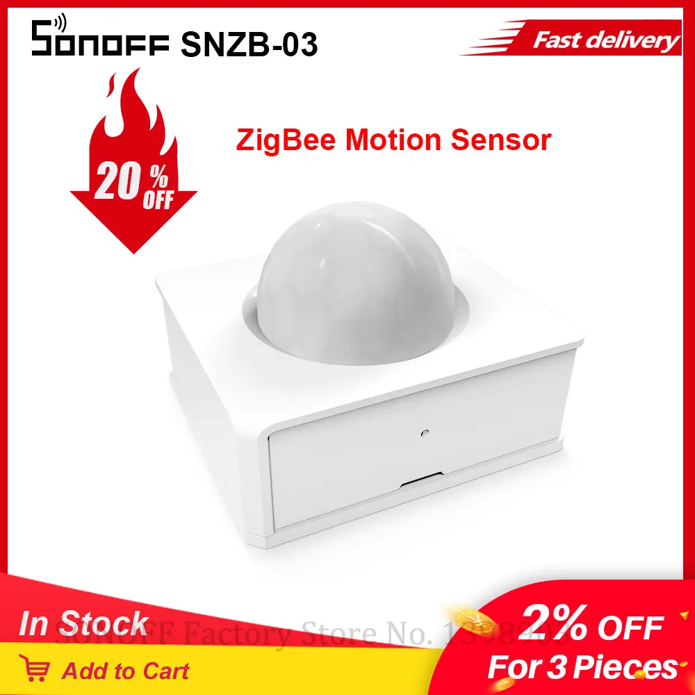 Itead SONOFF SNZB 03 ZigBee датчик движения оповещение через e WeLink приложение работает с Bridge