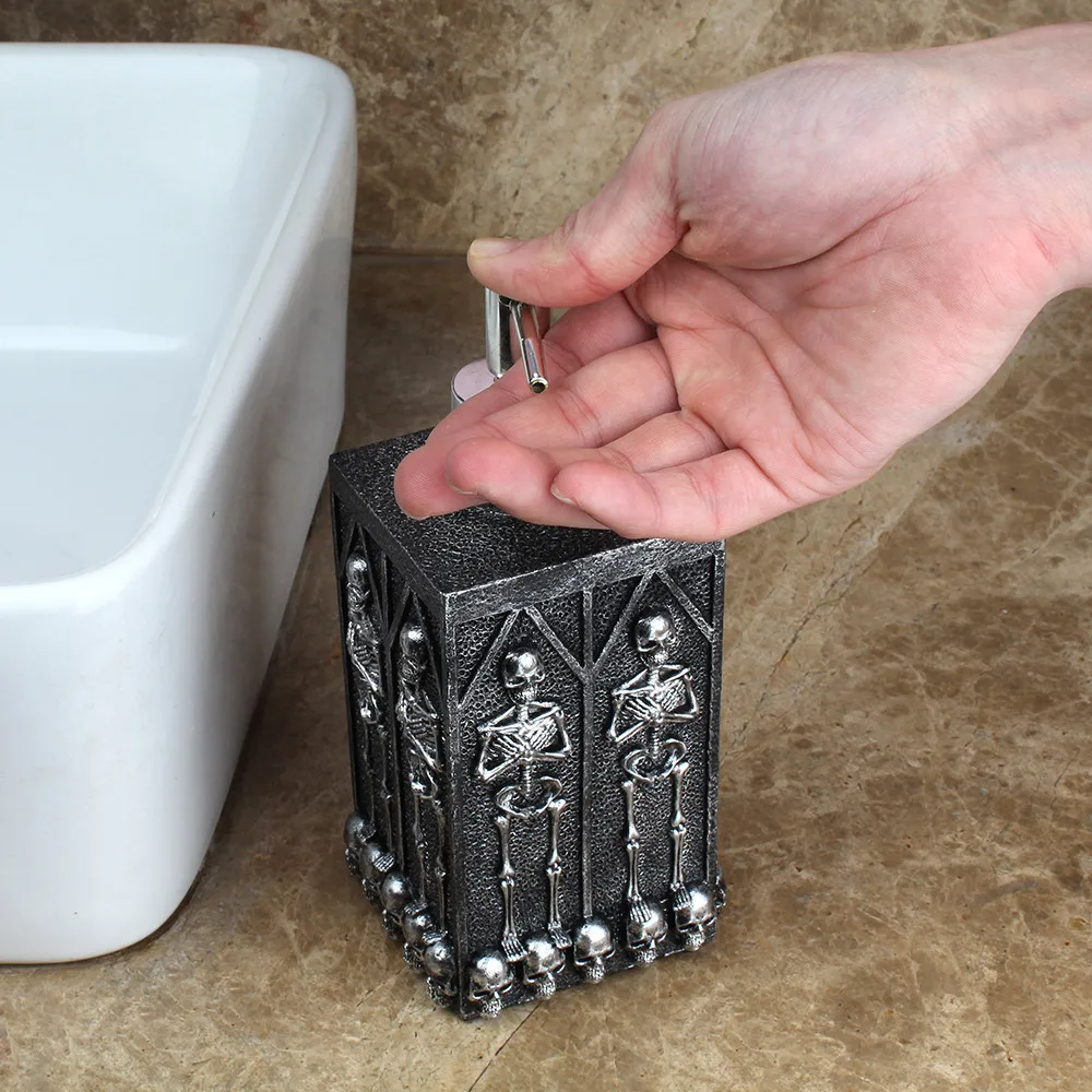 Смола череп дозатор для мыла дозатор-гель душа бутылки многоразовый лосьон