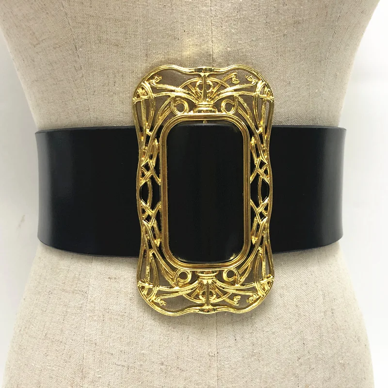 

2021 High Quality Ladies Coat Wide Belt Fashionable and Generous Buckle Belt Cinturones Para Mujer Con Hebilla Grande Luxe Femme