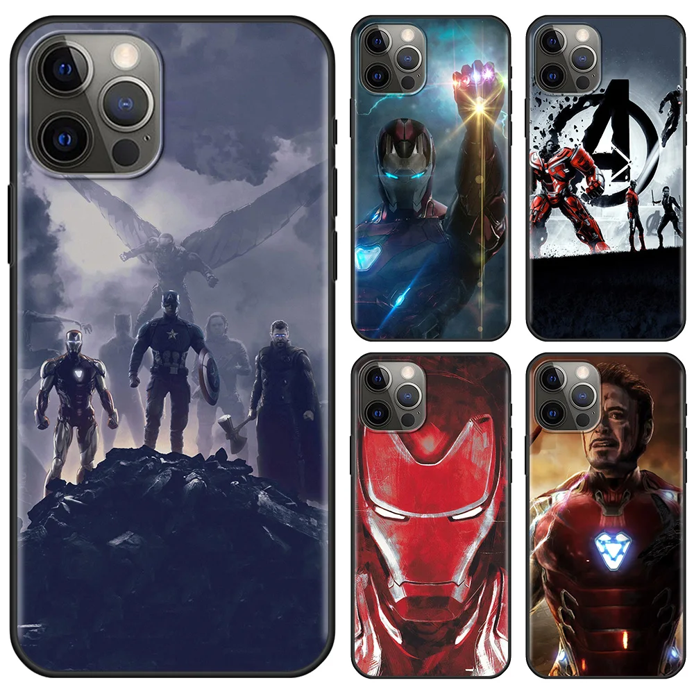 

Phone Case For iPhone 13 11 12 Pro Max XS Max XR X 8 7 6s 6 Plus 13 12 Mini SE 2020 5 5S Coque Endgame Iron Man