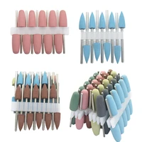 10pc silicone rotary nail drill bit rubber manicure drills bit electric milling cutter burr cuticle polishing tools accessories