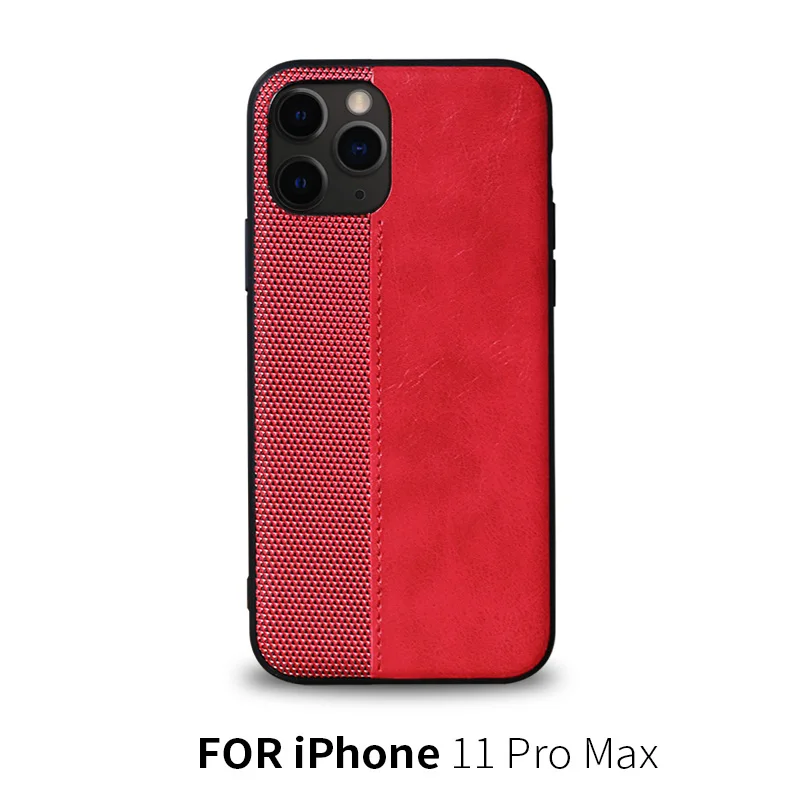 Кожаный чехол с вязаными качествами для Iphone 11 PRO MAX деловой телефона |
