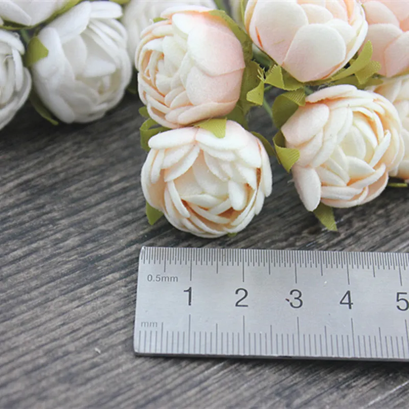 Маленький букет роз 6 шт. искусственные бутоны шелковые розы сделай сам