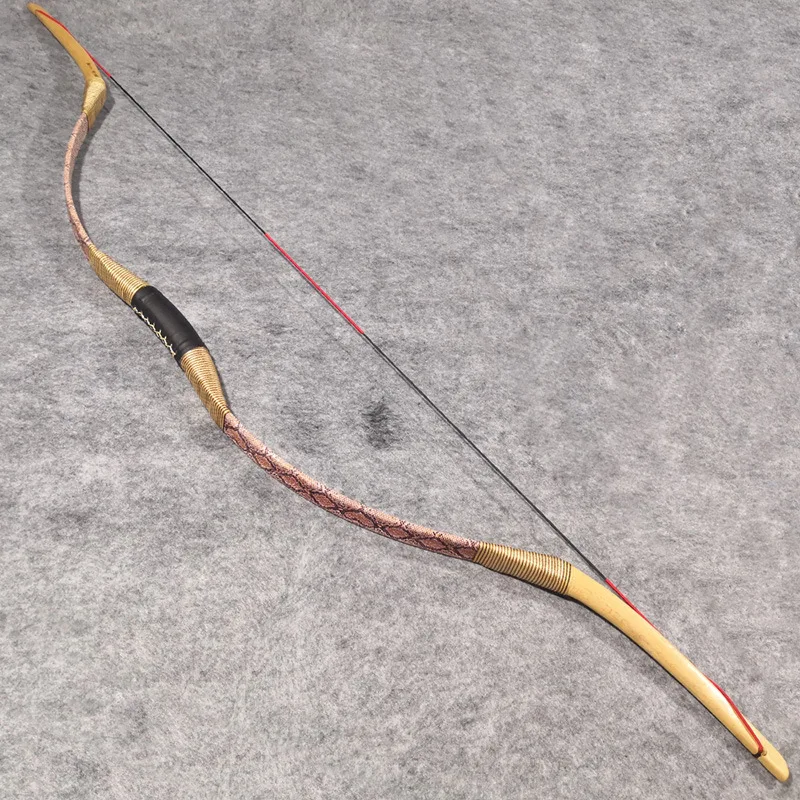 Traditional 25~50 lbs Archery Wooden Recurve Bow Longbow For Hunting Shooting Longbow Recurve Bow