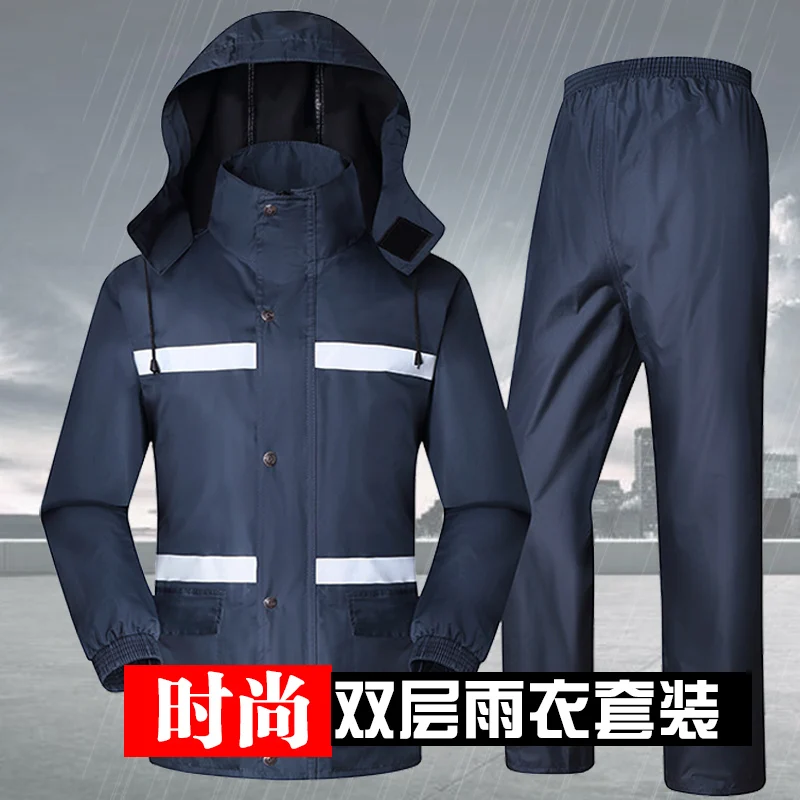 

Reflective Raincoat Suit Hooded Waterproof Fashion Raincoat Portable Camping Supplies Outdoor Chubasqueros Rain Gear BG50RG