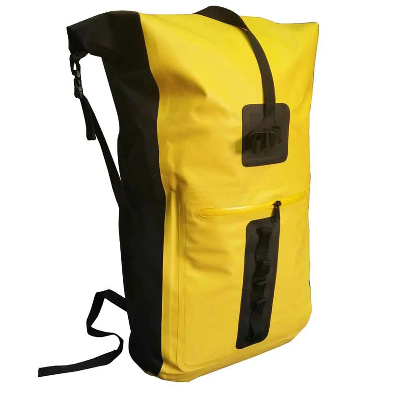 Waterproof Backpack Roll-Top Dry Bag Front-Zippered Pocket for Kayaking,Canoeing,Rafting,Boating,Cycling,River,Fishing Sports