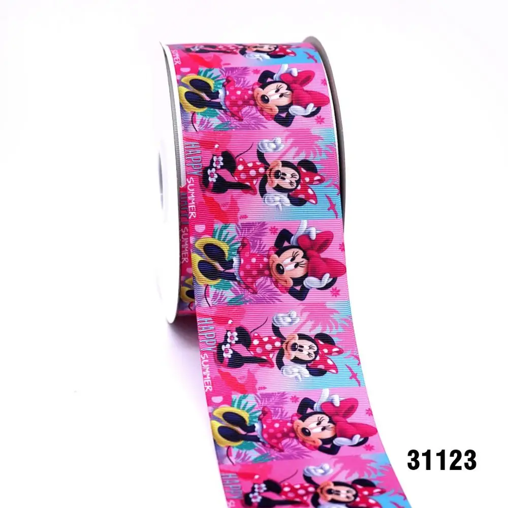 50 ярдов мультфильм напечатанный grosgrain ленты 31031 - Цвет: 31123