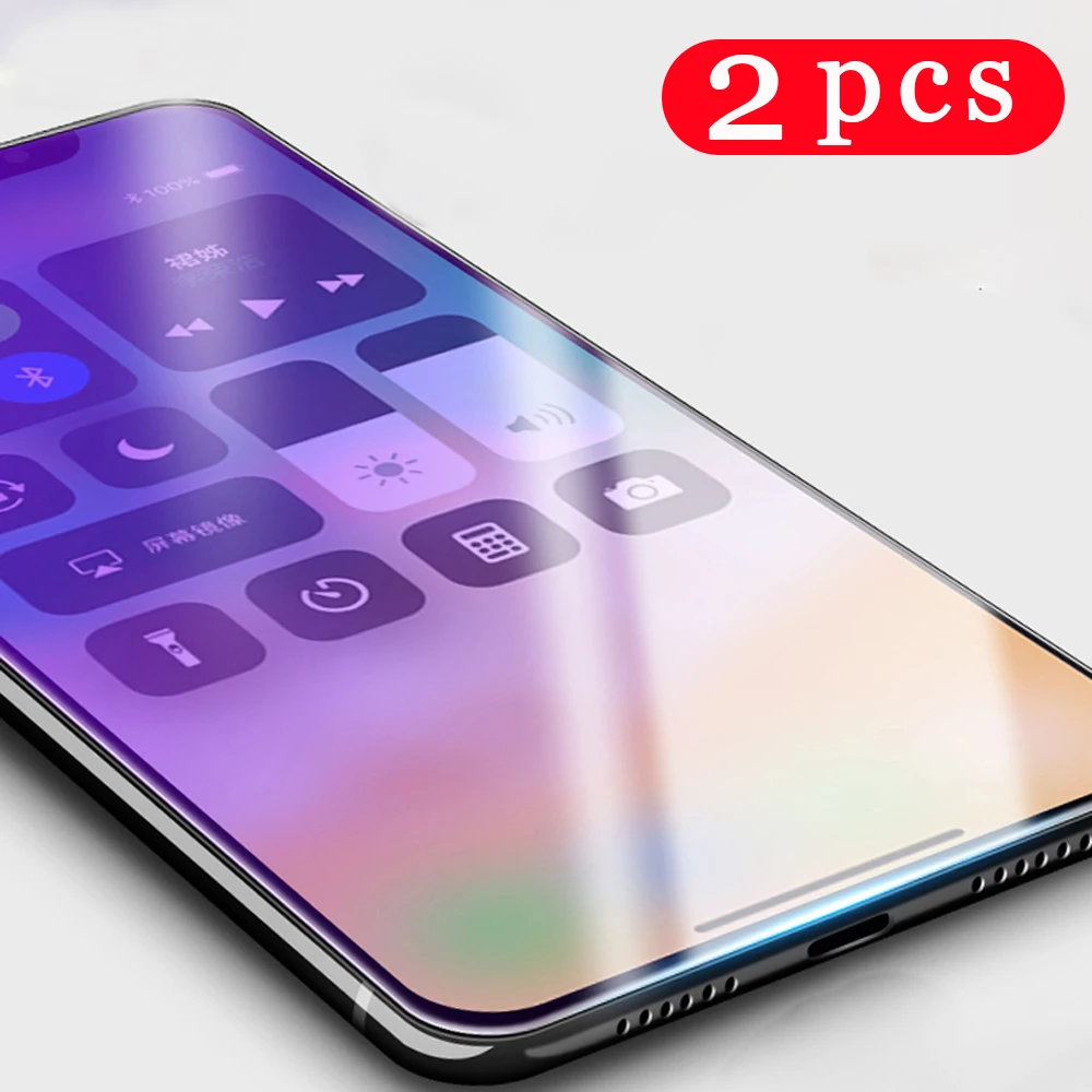 Закаленное стекло с защитой от синего света для iphone 11 pro X XR XS MAX защитная пленка 5 s 6