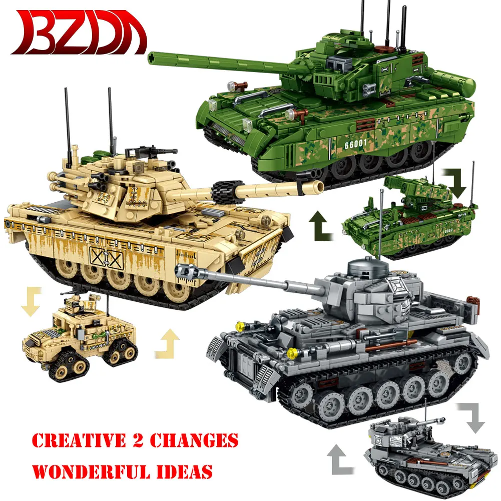 

Новые миниатюры Танк бронированный автомобиль блоки MOC WW2 немецкий военный Тигр стиль основная модель боевого танка строительные блоки дет...