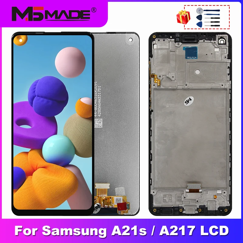 Pantalla LCD Original para m&oacute;vil, digitalizador de pantalla t&aacute;ctil para Samsung Galaxy A21S, A217F, A217, A21S, A217F/DS, venta al por mayor-0