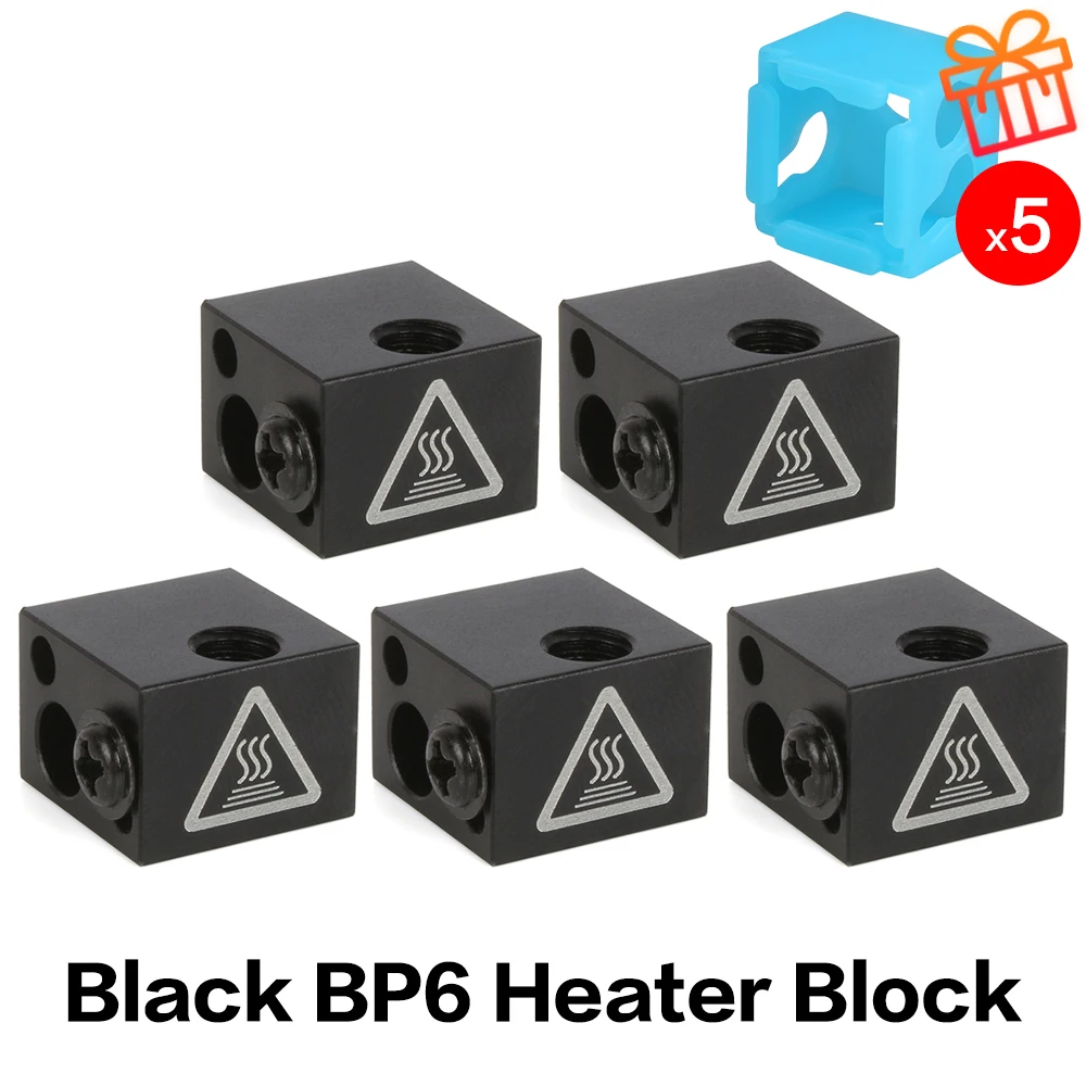 3DSWAY 5/10pcs Heating Block E3D V6 V5 BP6 NV6 Volcano Hotend j-head Aluminium Heater Silicone Socks for 3D Printer Parts | Компьютеры и
