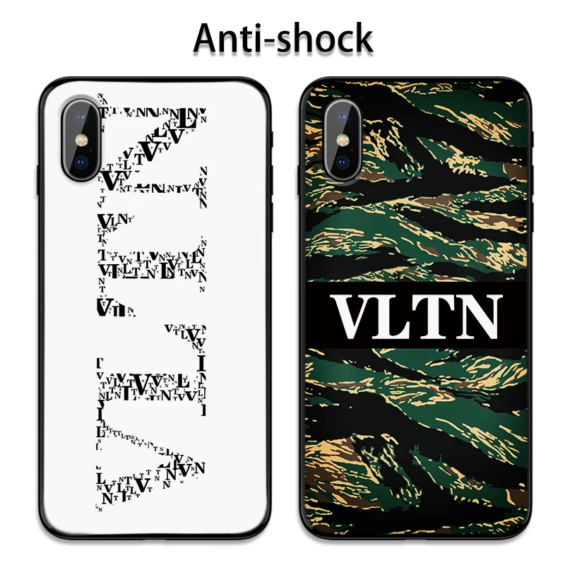 Силиконовый чехол для Xiaomi Redmi Note 7 8 Pro брендовый итальянский VLTN камуфляжный xm Xiomi