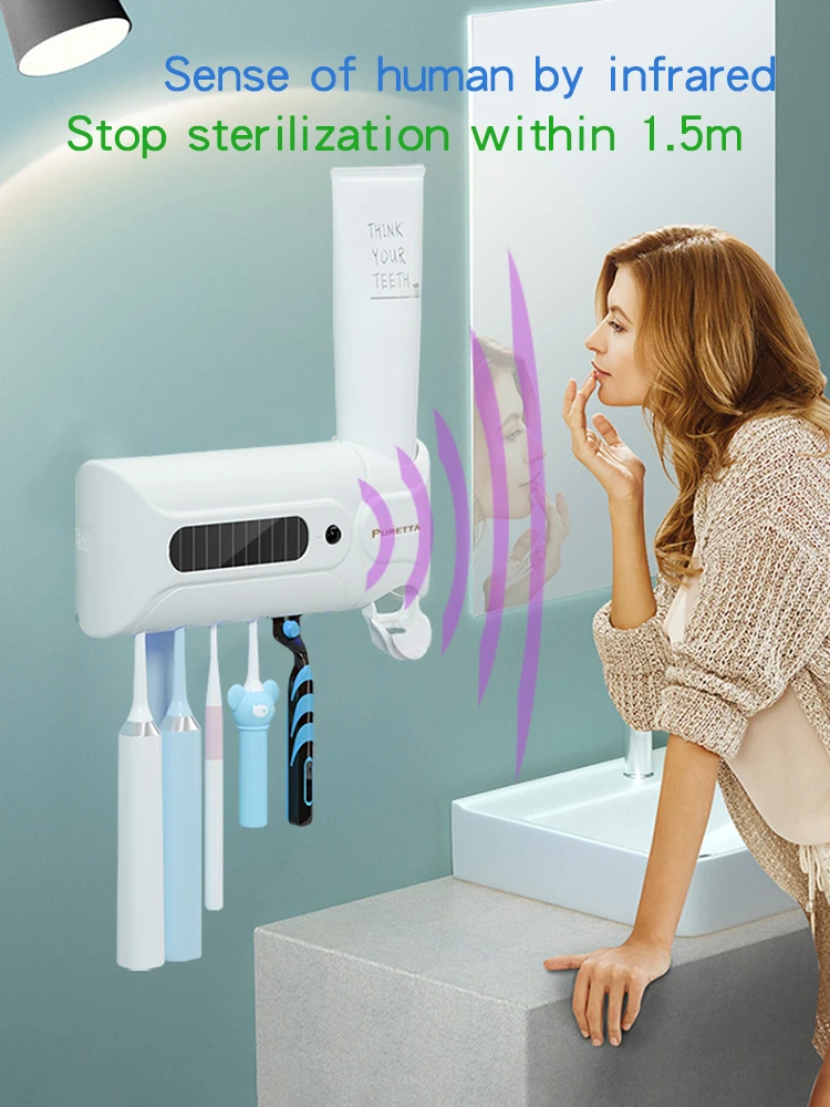 Интеллектуальный Антибактериальный держатель ультрафиолетовой зубной щетки