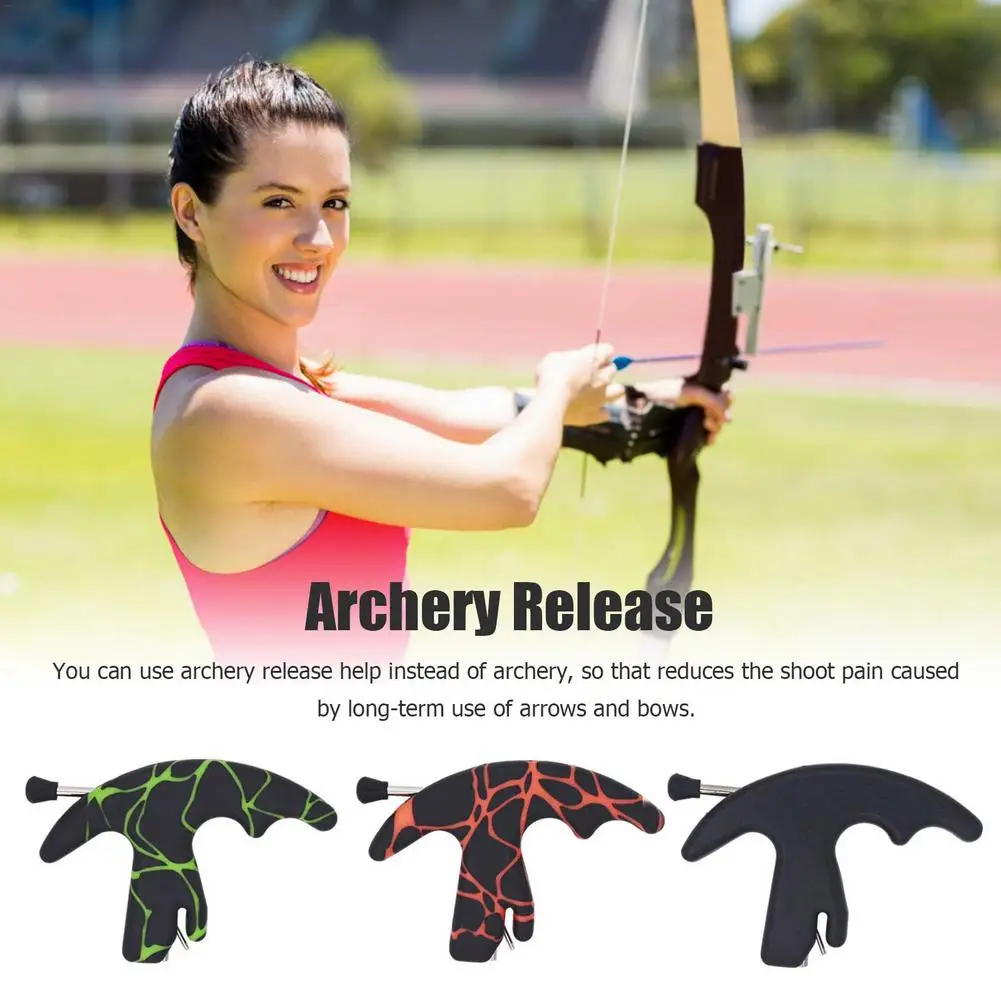 

3 Finger Hunting Bow Release Thumb Caliper Grip Trigger Archery Aid Shooting Practice Tool Release Aid For Archery Compound Bow