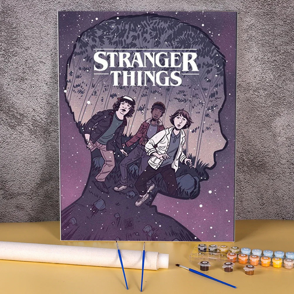 

Набор для рисования по номерам на холсте «очень странные дела»