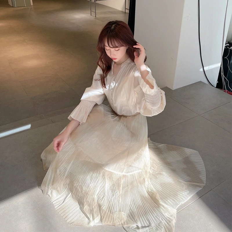 

Spring Summer Sweet Chic Irregular Print Ball Gown Skirts Japan Style 2021 High Waist Jupe Simple Elegant Fresh Woman Skirt