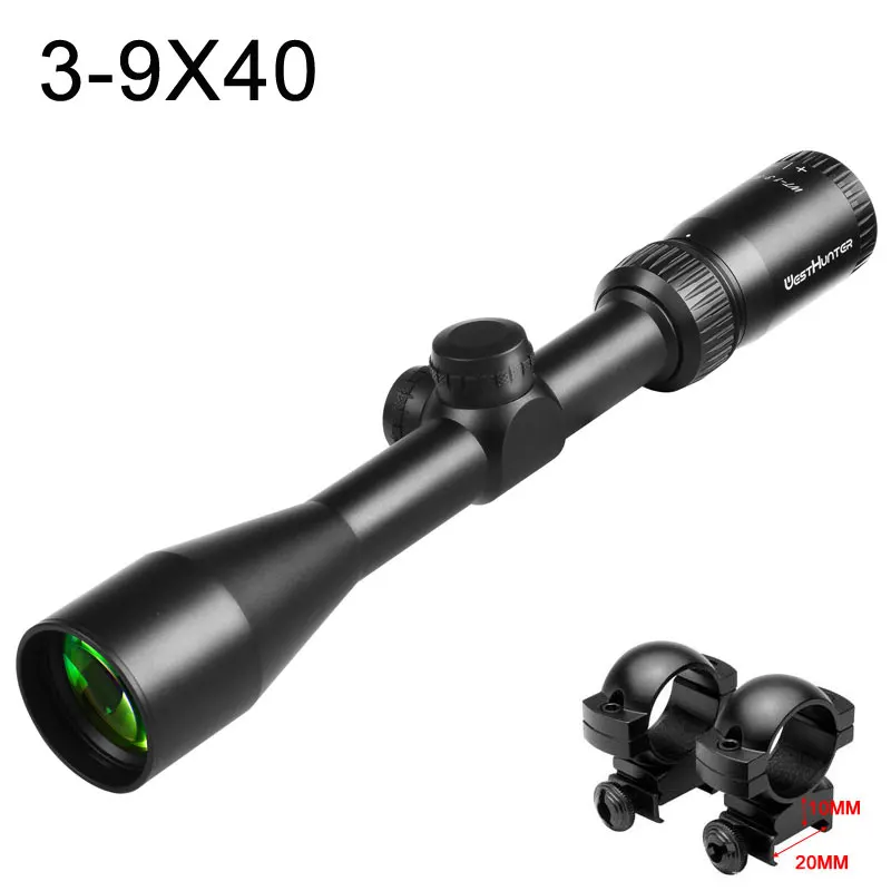 3-9X40 Low 20mm Тактический прицел 3-9/4-16/6-24 оптические прицелы растягивающиеся фиксированные Mil точка сетка одна трубка оптические прицелы охотничий прицел для ружья - Цвет: 3-9X40 Low 20mm