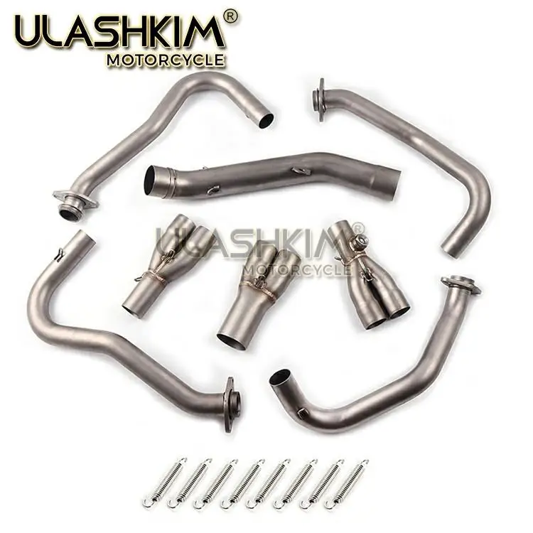 

Motorcycle Full System Exhaust Muffler Modified Middle Link Pipe Slip On For kawasaki Z800 2013 2014 2015 2016