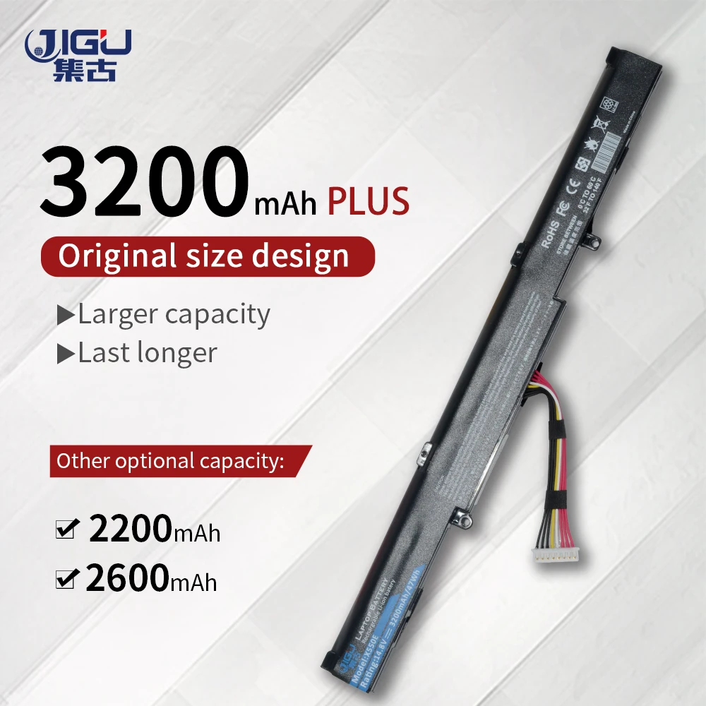 JIGU A41-X550E Аккумулятор для ноутбука ASUS X450 X450E X751L X750JA A450J A450JF A450E F450C F450V X450J X450JF X751M X751MA |