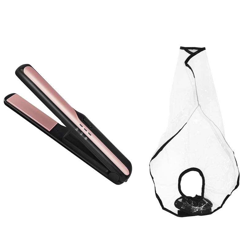 

Золотой беспроводной утюжок для выпрямления волос, беспроводной дорожный мини-выпрямитель для волос и воронка для мытья в вертикальном пол...