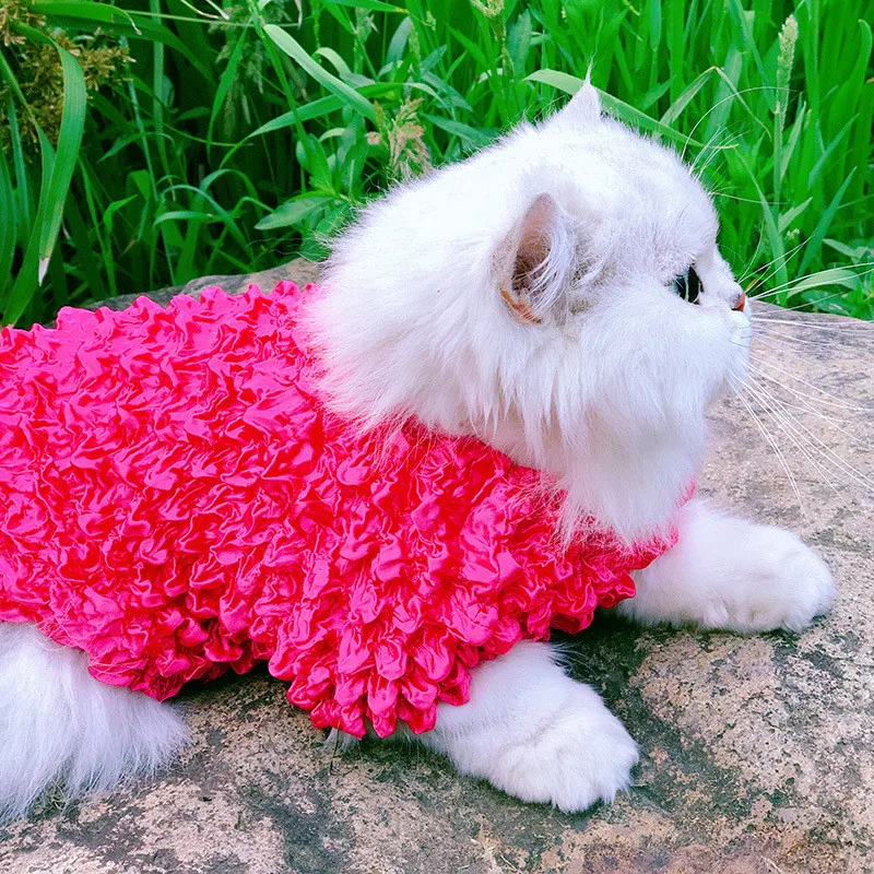 Рубашка с рисунком «Собаки» одежда для домашних животных, котов Цвет чудесная рубашка Полный Универсальный Летние тонкие желтая одежда для собак