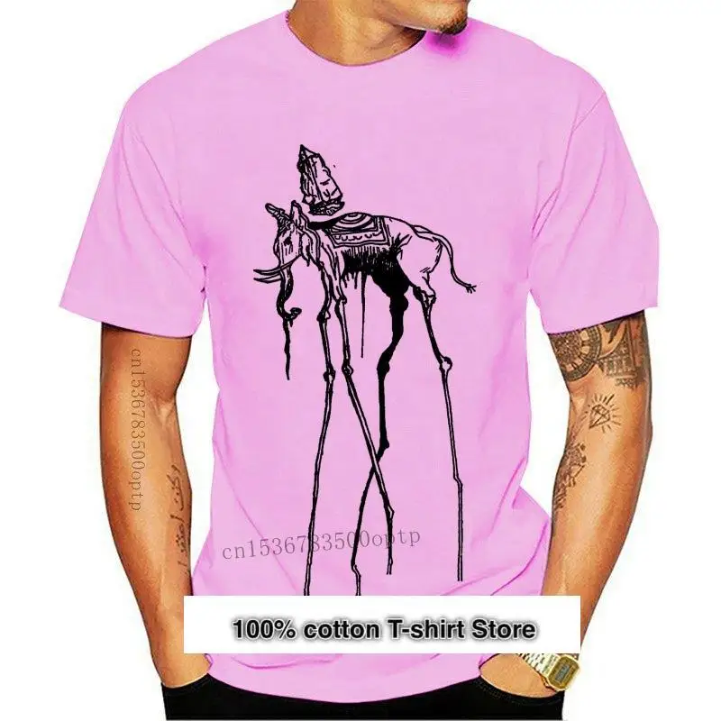 

Camiseta de arte del elefante espacial Dalí para hombre y mujer, camiseta de todos los tamaños, camiseta a medida