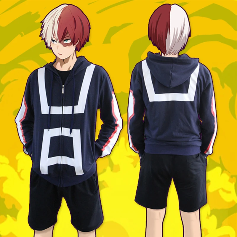 Style 1 Аниме My Hero Academy Косплей Костюм мужской на молнии толстовка с капюшоном модная мужская куртка Shoto Todoroki Косплей толстовки - Цвет: Style 1