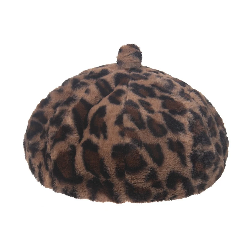 Шляпа художника WZCX Leopard Geometric Print в зебровом стиле на осень и весну, в корейском стиле для Хэллоуина, с нарисованной тыквой для женщин.