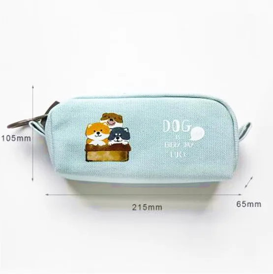 8 Fashion PU leather Pencil Case Korean Canvas Cute Kawaii Pen Bag Big capacity pencil Pouch School Stationery Gift - Цвет: 8