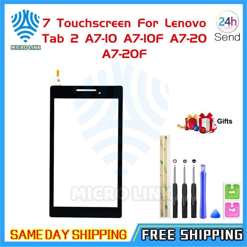 

New 7" Touchscreen For Lenovo Tab 2 A7-10 A7-10F A7-20 A7-20F Touch Screen Sensor Tablet PC Replacement For A7-10 Digitizer
