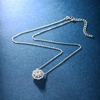 pendant necklace 925 sterling silver womens chains necklace simple flower shape necklaces jewelry gift for best friend