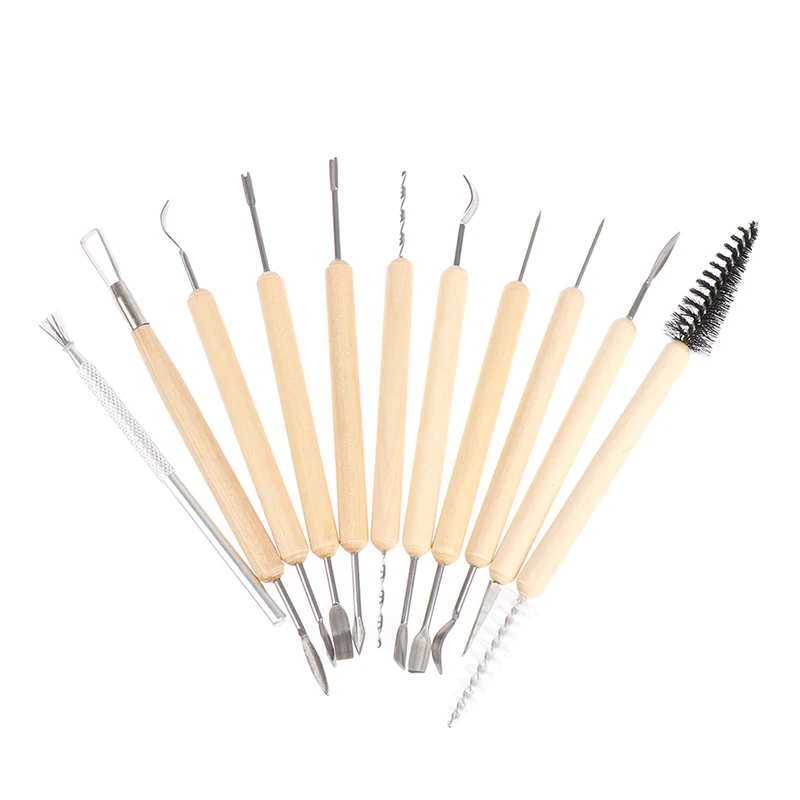 

11Pcs Pottery Sculpture Tools Clay Sculpting Carving Modeling Polymer Shapers Modeling Carved Tool Ceramic DIY Kit