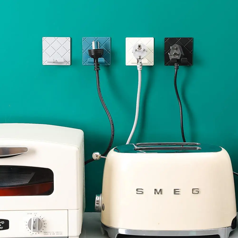 Складная розетка крюк клейкая Вилка питания держатель розетки настенная дверь