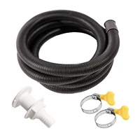 bilge pump hose installation kit 6 6 ft plastic hose 34 inch diameter with 2 hose clamps and thru hull fitting
