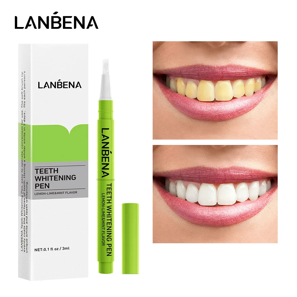 

LANBENA 7 Days Teeth Whitening Pen Lemon Lime Oral Hygiene Gel Whiten Tooth Effective Remove Plaque Stains Dental Security Tools