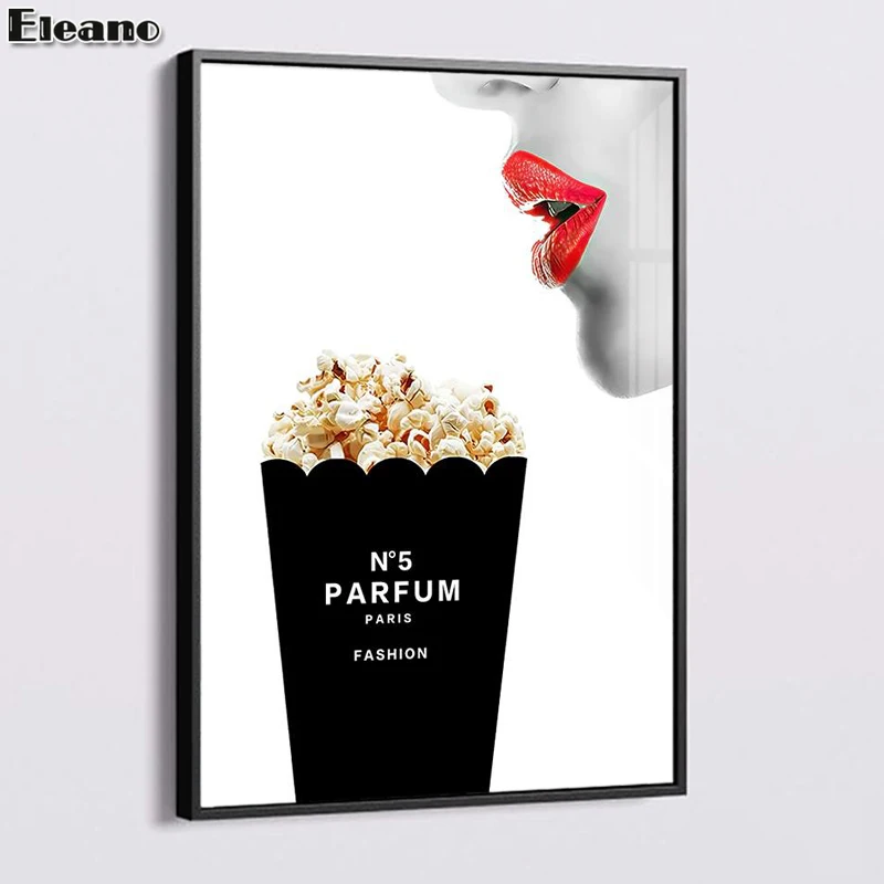 

Sexy woman Lips canvas Painting abstract art luxury poster and Prints Nordic Modern art home decor picture for bedroom