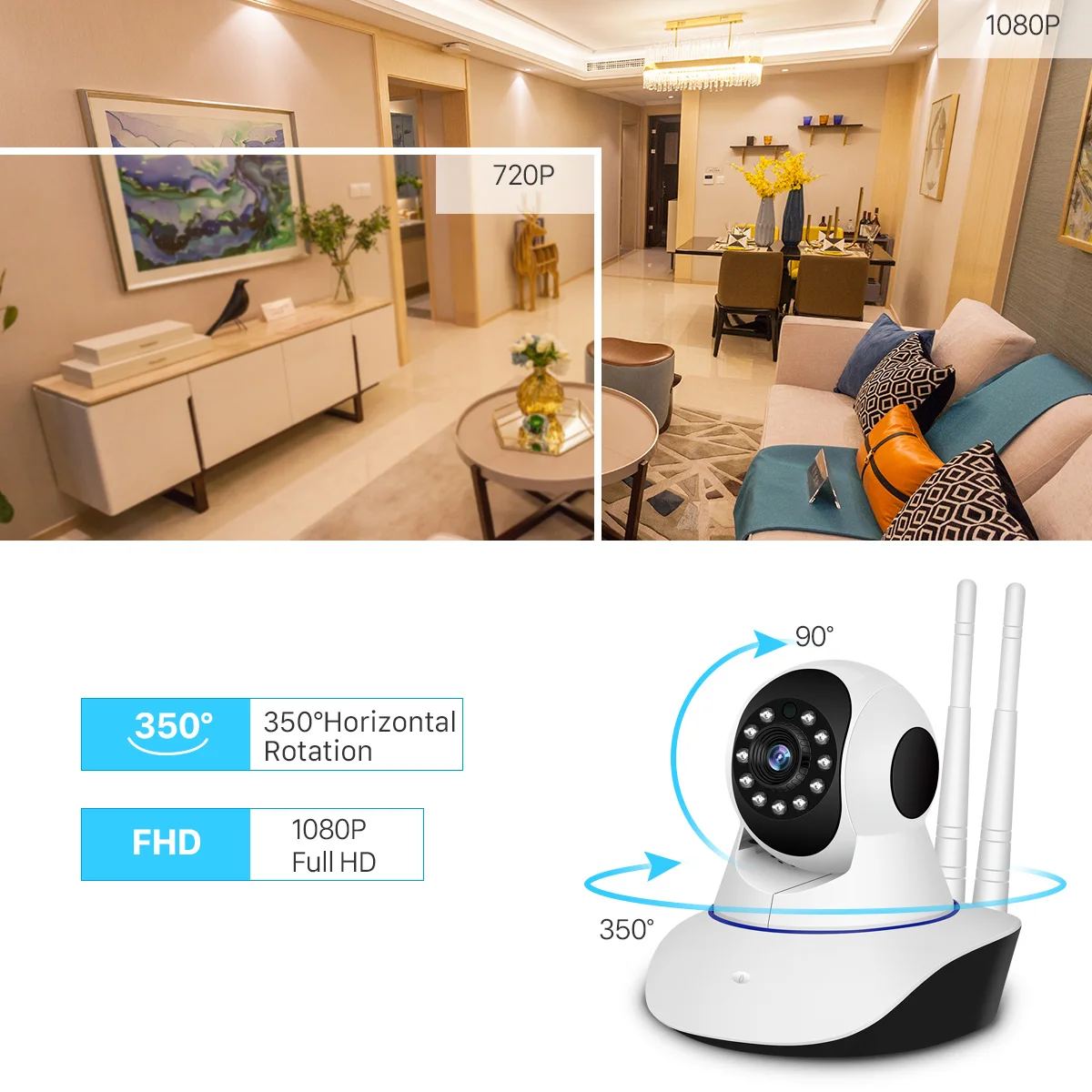 HD 1080P Wifi беспроводная домашняя ip-камера безопасности сеть видеонаблюдения камера наблюдения 15 м ИК ночного видения Детский Монитор besder