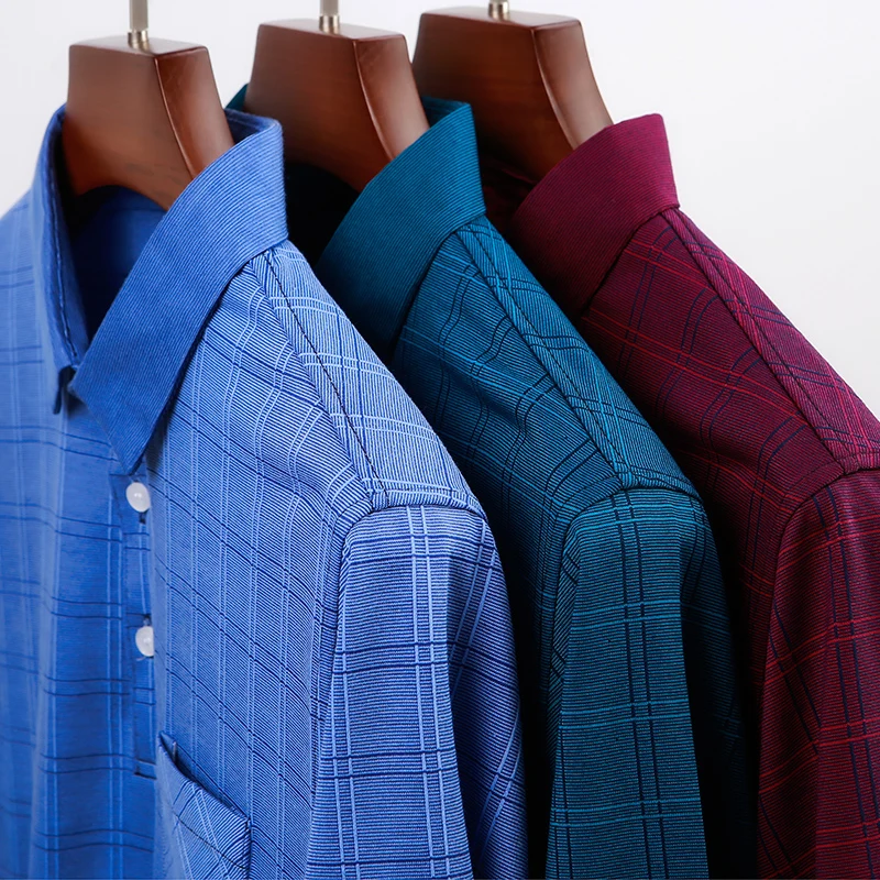 

2021 Short Sleeve Polo Tee Shirt Men Casual Summer Plaid Pocket Men's Clothing Polos Shirts Mens Fashion Slim Fit Poloshirt 173