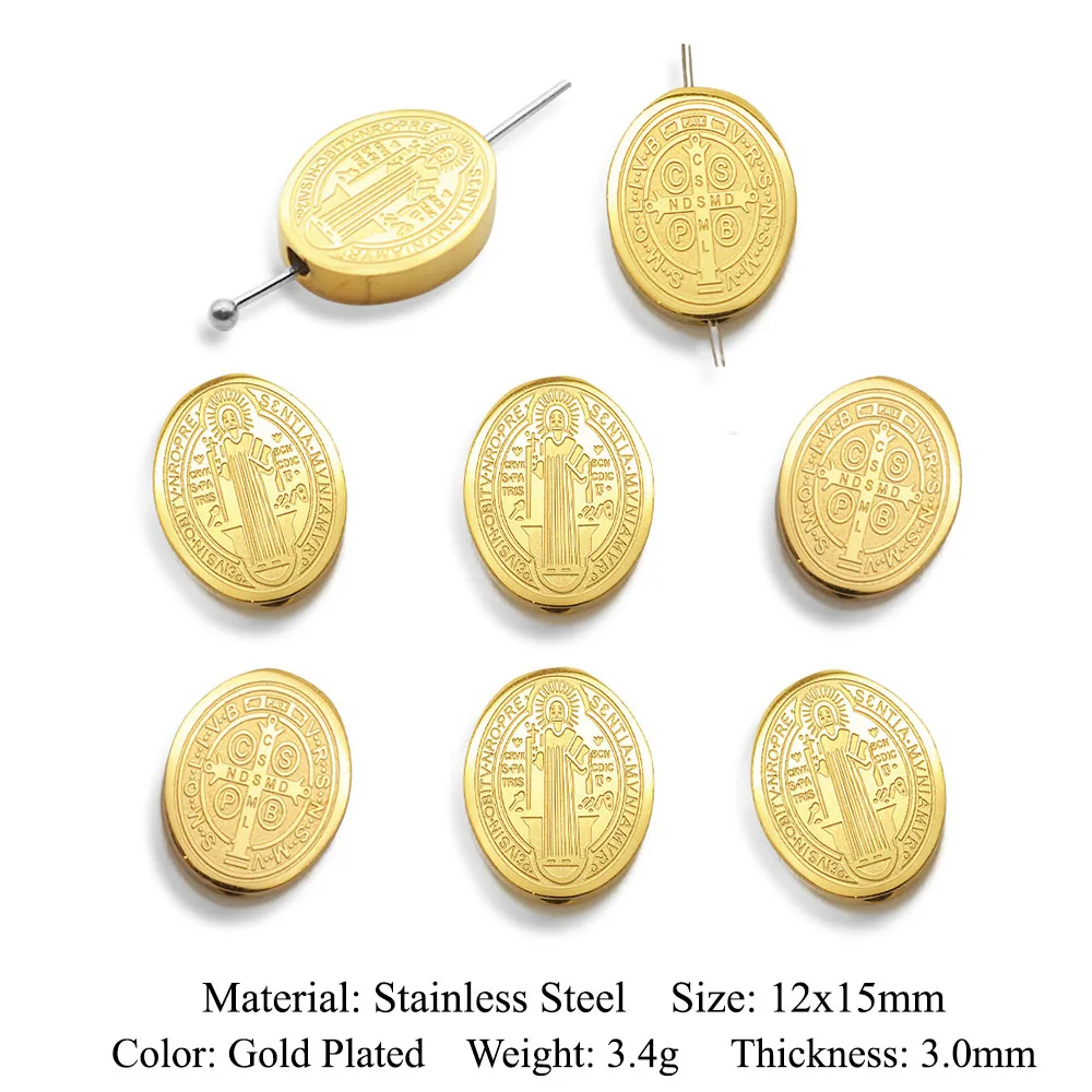 3pcs/lot 100% Stainless Steel 12x15mm Virgin Mary Jesus Cross Charm Wholesale DIY Bead Jewelry For Bracelet Making Factory Price | Украшения