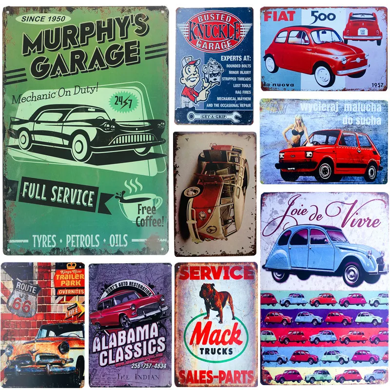 

Route 66 Car Gas Oil Motors Trucks Car Bus Sales Service Vintage Poster Metal Signs Decorative Wall Stickers Decor Tin Signs