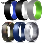 Новые двухслойные силиконовые кольца WarBLade для мужчин, свадебные резиновые кольца, гипоаллергенные антибактериальные силиконовые кольца для пальцев