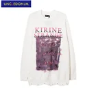 UNCLEDONJM 2021 осенний свитер с буквенным принтом мужской свободный свитер в стиле хип-хоп с длинным рукавом Готический свитер корейская модная одежда