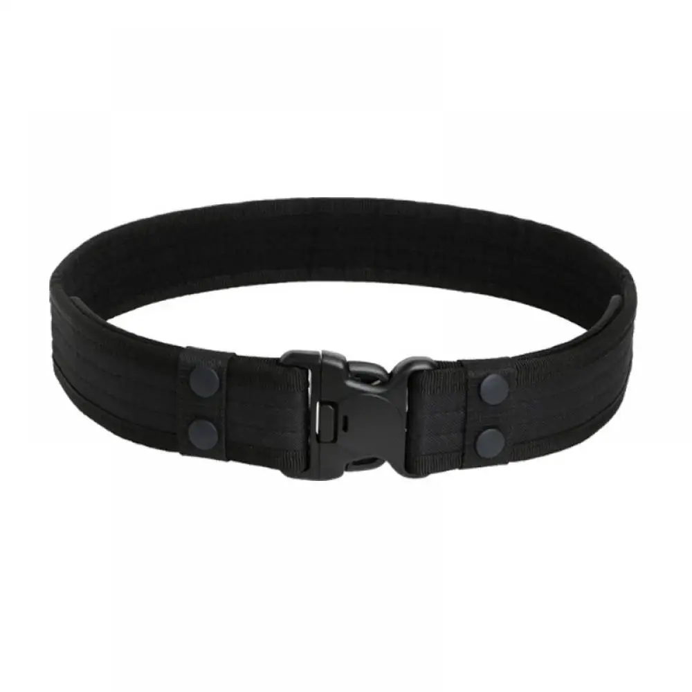 

Combat Canvas Duty Tactical Sport Belt with Plastic Buckle Army Military Adjustable Outdoor Fan Hook Loop Waistband