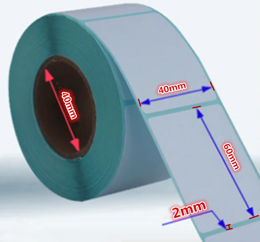 Thermal Sticker Paper 50 Roll 40x60mm 640 Sheets Waterproof Barcode Bar Code Label Printing