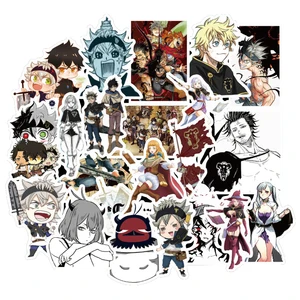 50 шт.лот наклейки с черным клевером Asta Yuno Японские Аниме наклейки для детей DIY гитара ноутбук Ps4 скейтборд чемодан наклейка