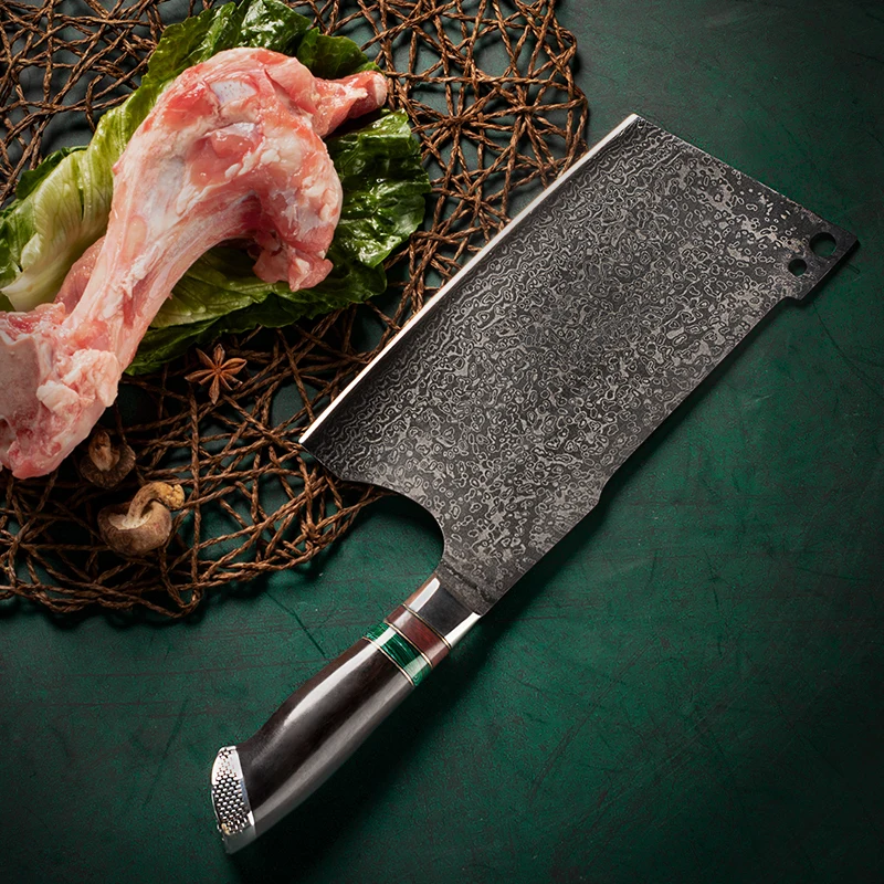 Нож из дамасской стали FZIZUO ручной работы измельчитель для мяса кухни|Кухонные