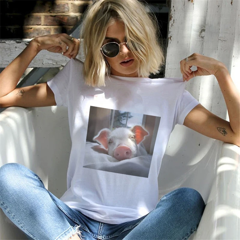 Новинка 2020 Милая футболка в стиле Харадзюку милые топы с коротким рукавом и